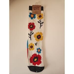 Nwt Lazy Ones "Rise And Shine" Floral Socks Womens Size5-10